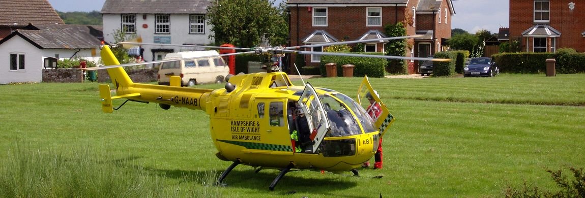 Air Ambulance Landed Lockerley Green